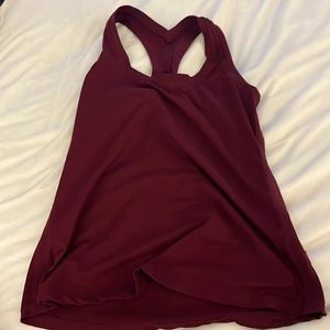 Burgundy tank top from a boutique
